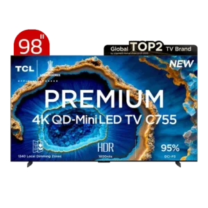 تلویزیون هوشمند QD-MINI LED 4K تی سی ال مدل 98C755 سایز 98 اینچ