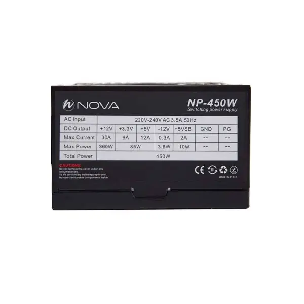 منبع تغذیه نوا مدل NP-450W منبع تغذیه نوا مدل NP-450W