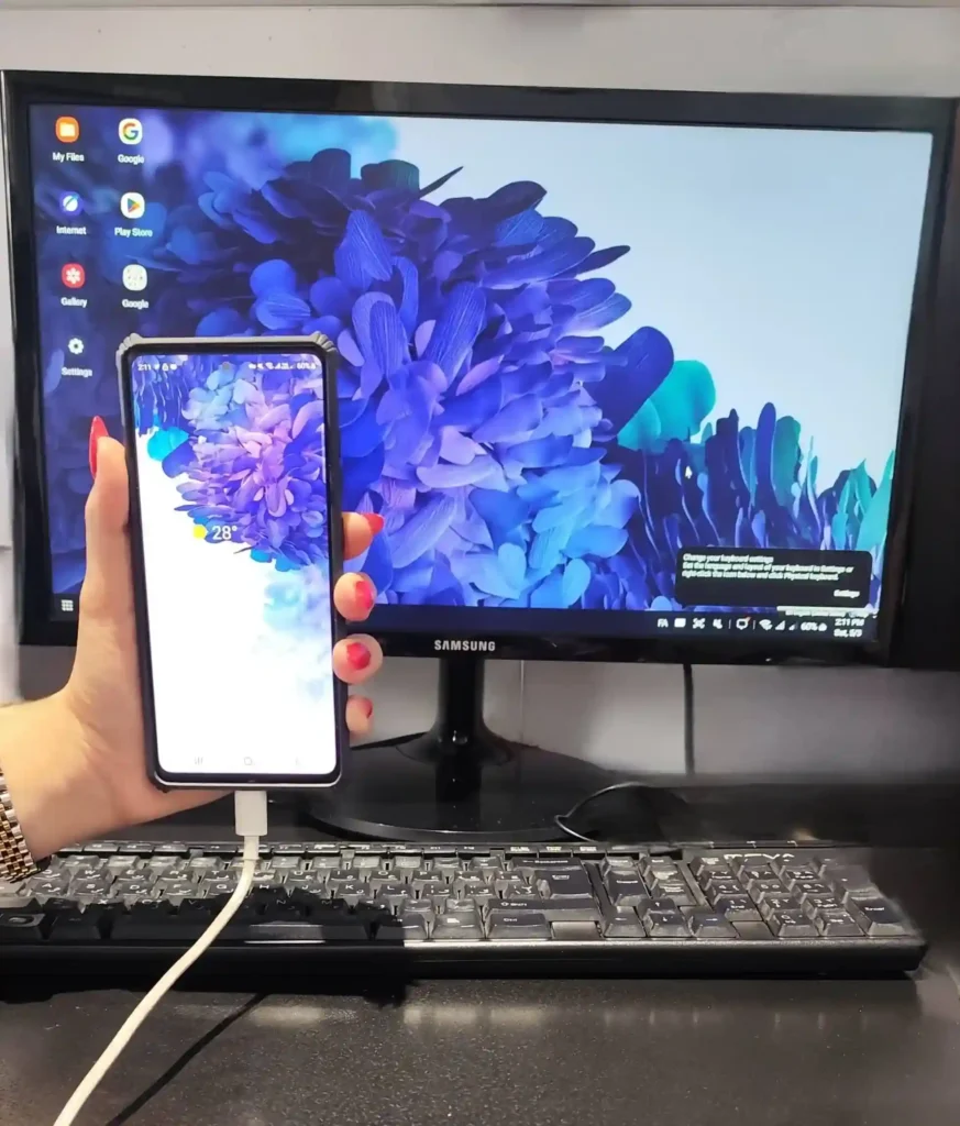 اتصال samsung DeX به کامپیوتر