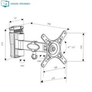 پایه دیواری مانیتور بازویی LCD ARM LW-190